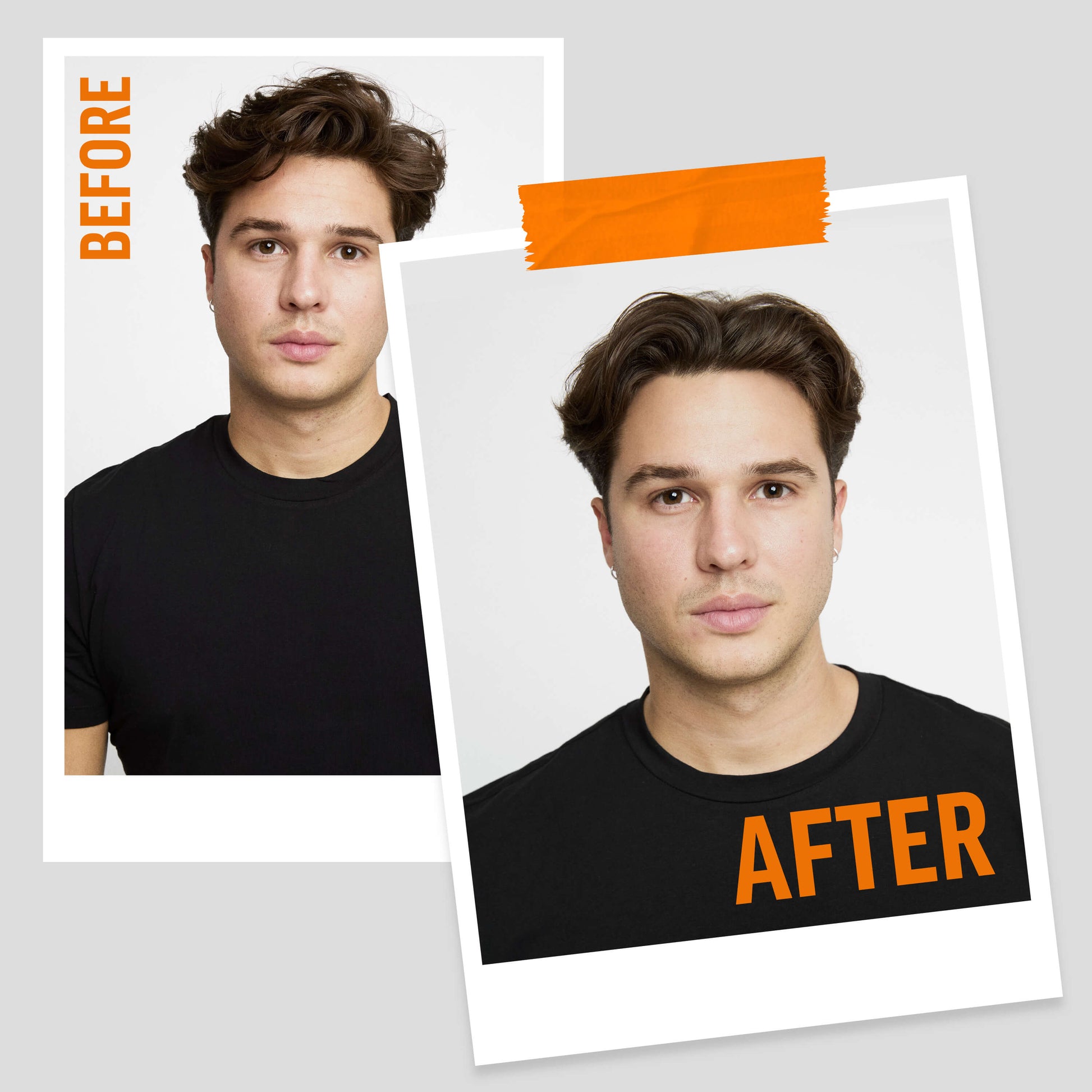 American Crew Grooming Spray before and after styling result