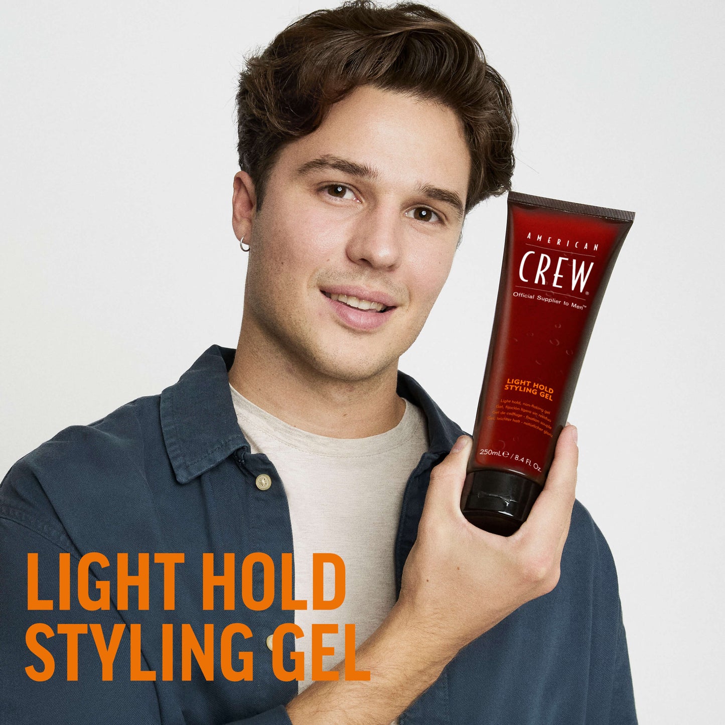 American Crew Light Hold Styling Gel styled on model