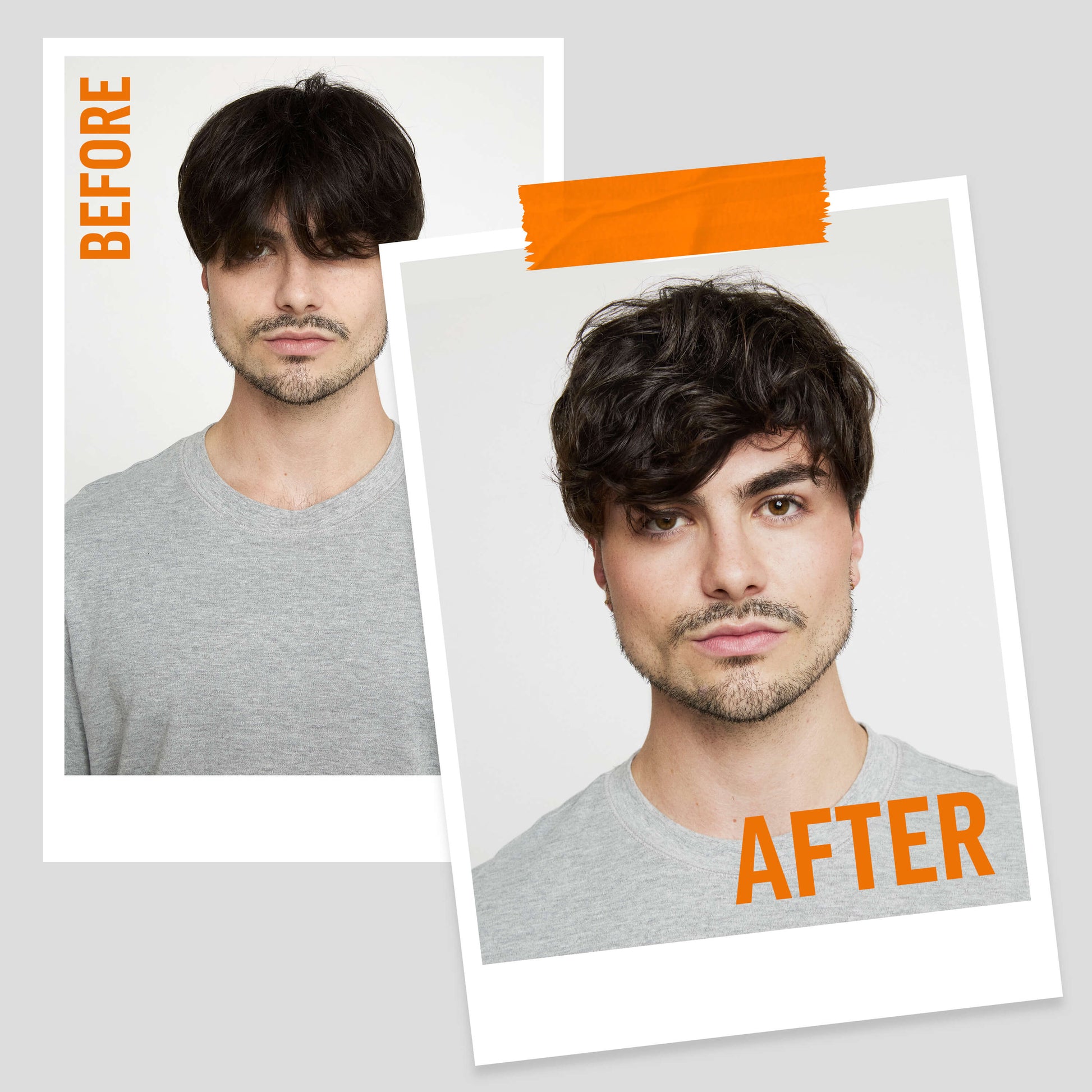 American Crew Matte Clay Spray before and after styling result