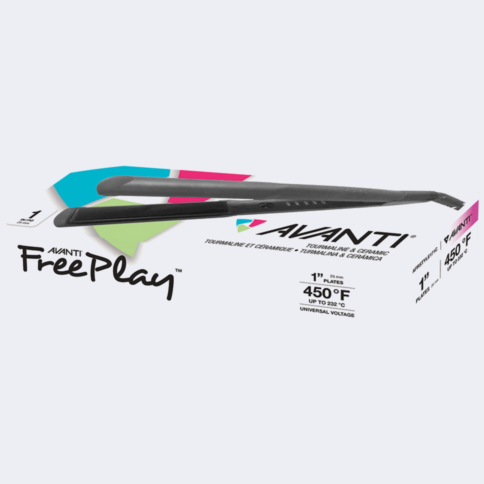 Avanti Tourmaline & Ceramic 1" Flat Iron – Infrared Heat / Fer plat Avanti en tourmaline et céramique de 1 po – Chaleur infrarouge