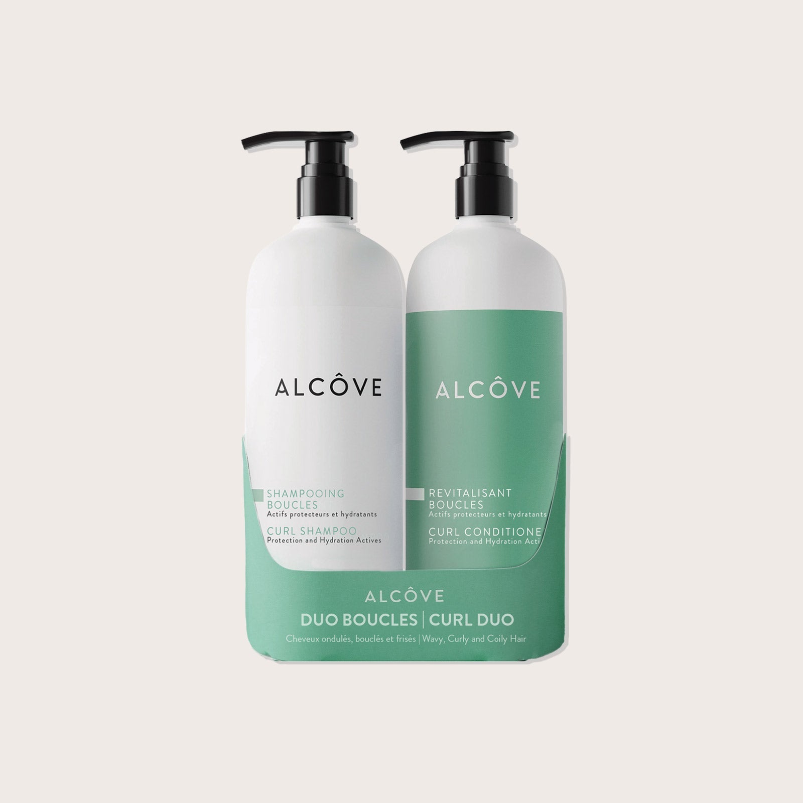 Alcove Curl Duo – Cleansing & Conditioning for Defined Curls – 1.9 L total – SKU AL2502139