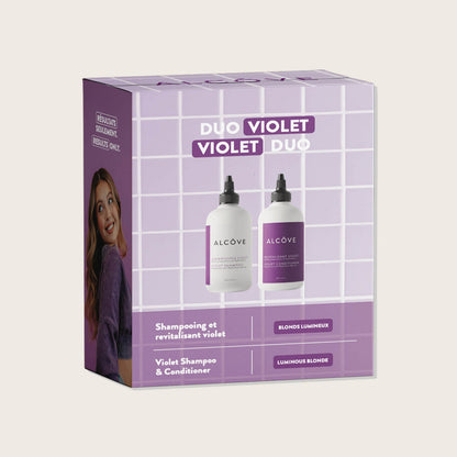 Alcove Violet Duo – Brass Control for Blonde & Grey Hair – 600 ml total – SKU AL2603148