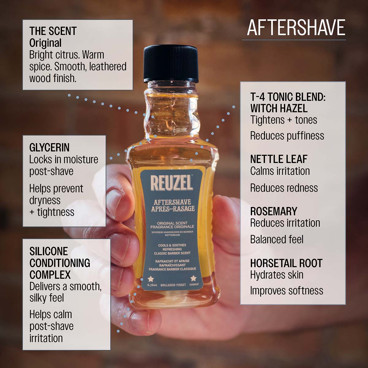 Reuzel Aftershave - T4 Tonic Blend for Moisturizing & Soothing Skin