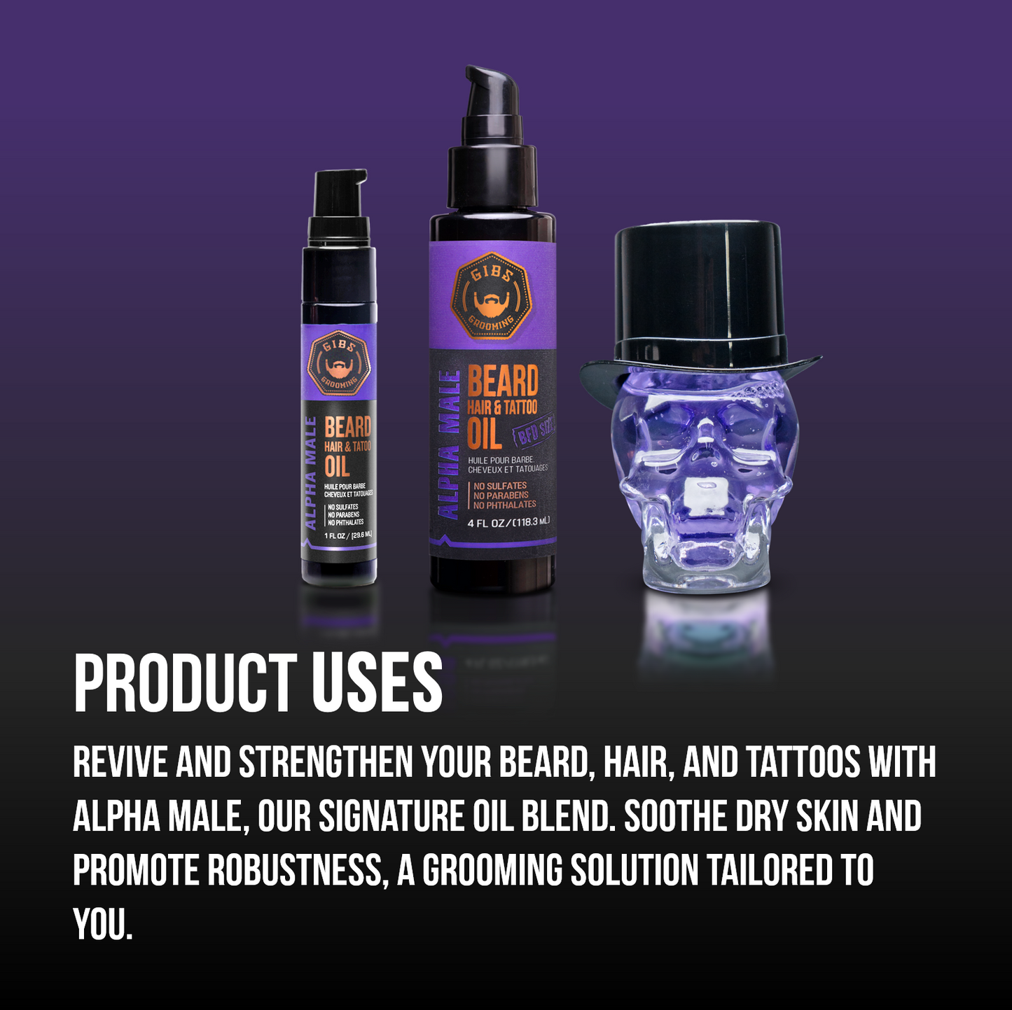 Alpha Male Beard, Hair & Tattoo Oil