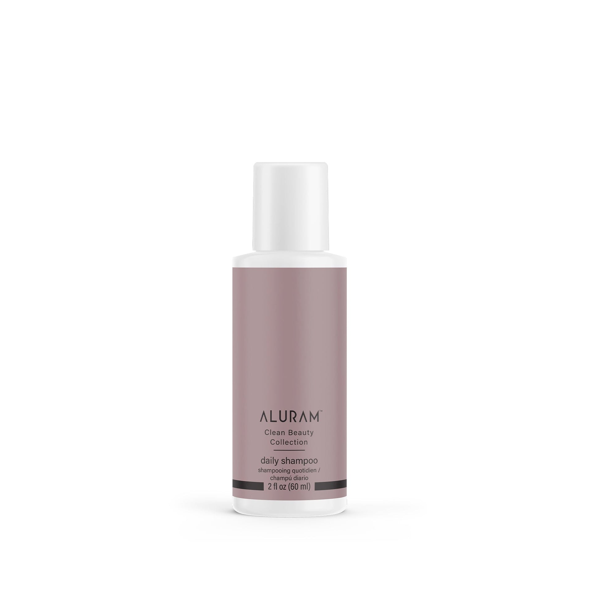 Aluram Daily Shampoo — 60 ml (2 oz) travel size bottle, front label