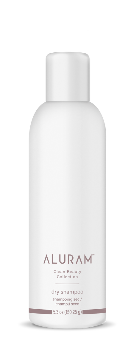 Aluram Dry Shampoo — 157 ml white spray can, front label, black background