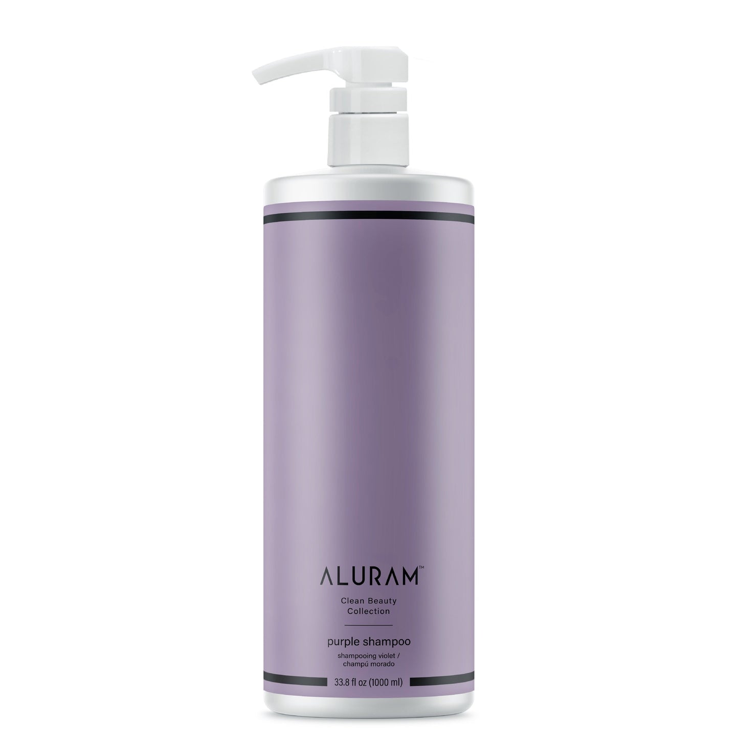 Aluram Purple Shampoo — 1 L (33.8 oz) salon size bottle, front label