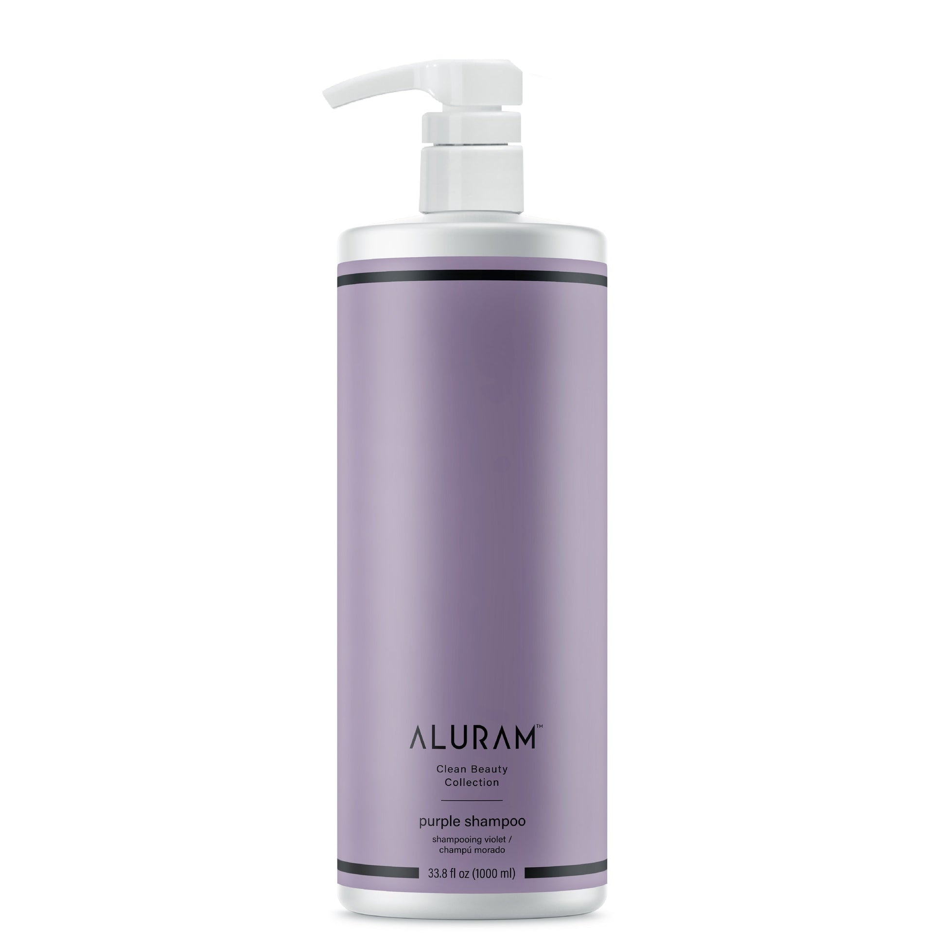 Aluram Purple Shampoo — 1 L (33.8 oz) salon size bottle, front label