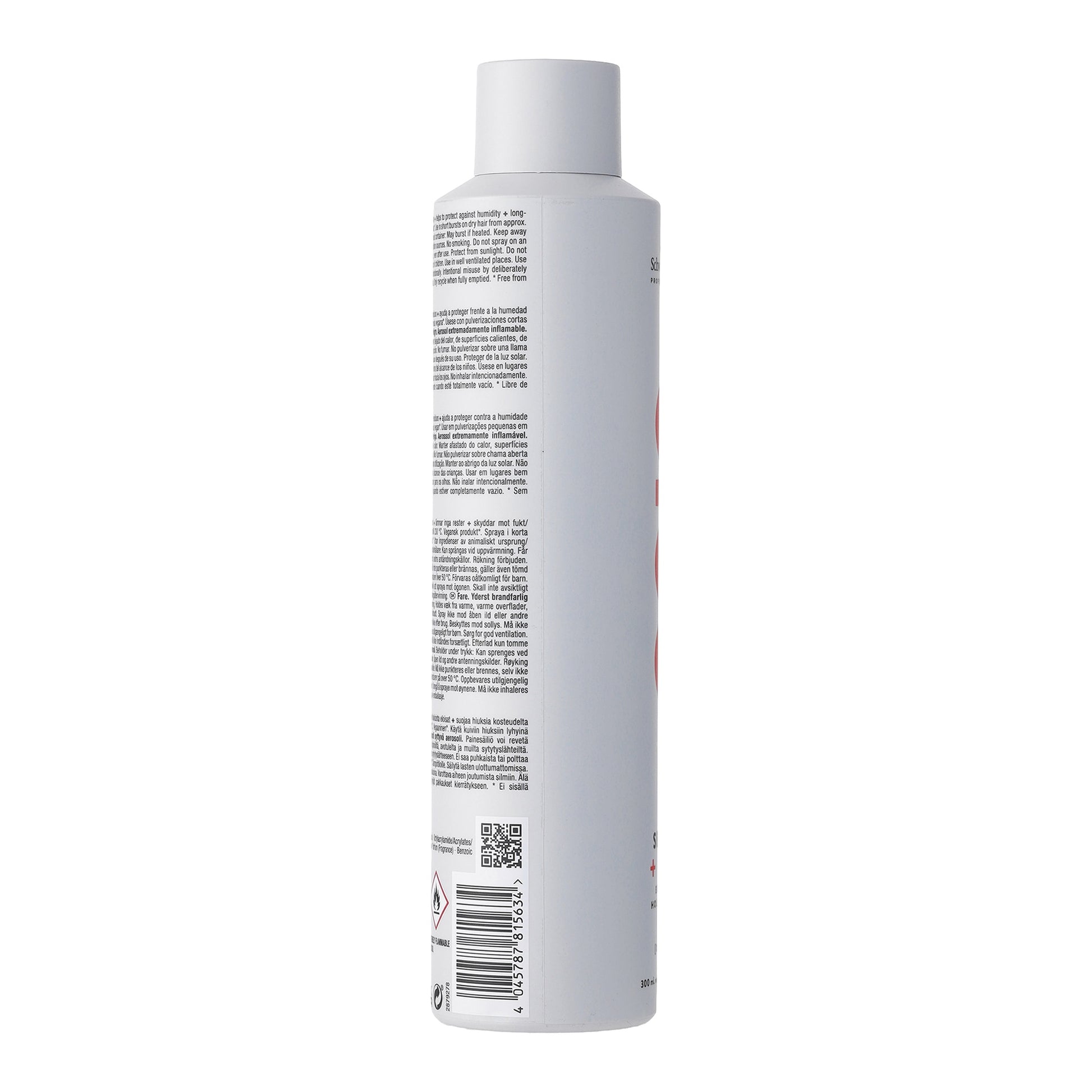 OSiS+ Session Extra Strong Hold Hairspray — 300 ml white aerosol can, side view