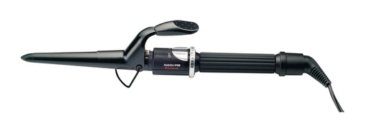 BaBylissPRO Ceramic Curling Iron 1" Black (BABC100TBC) — black ceramic curling iron with spring clamp, plain white background