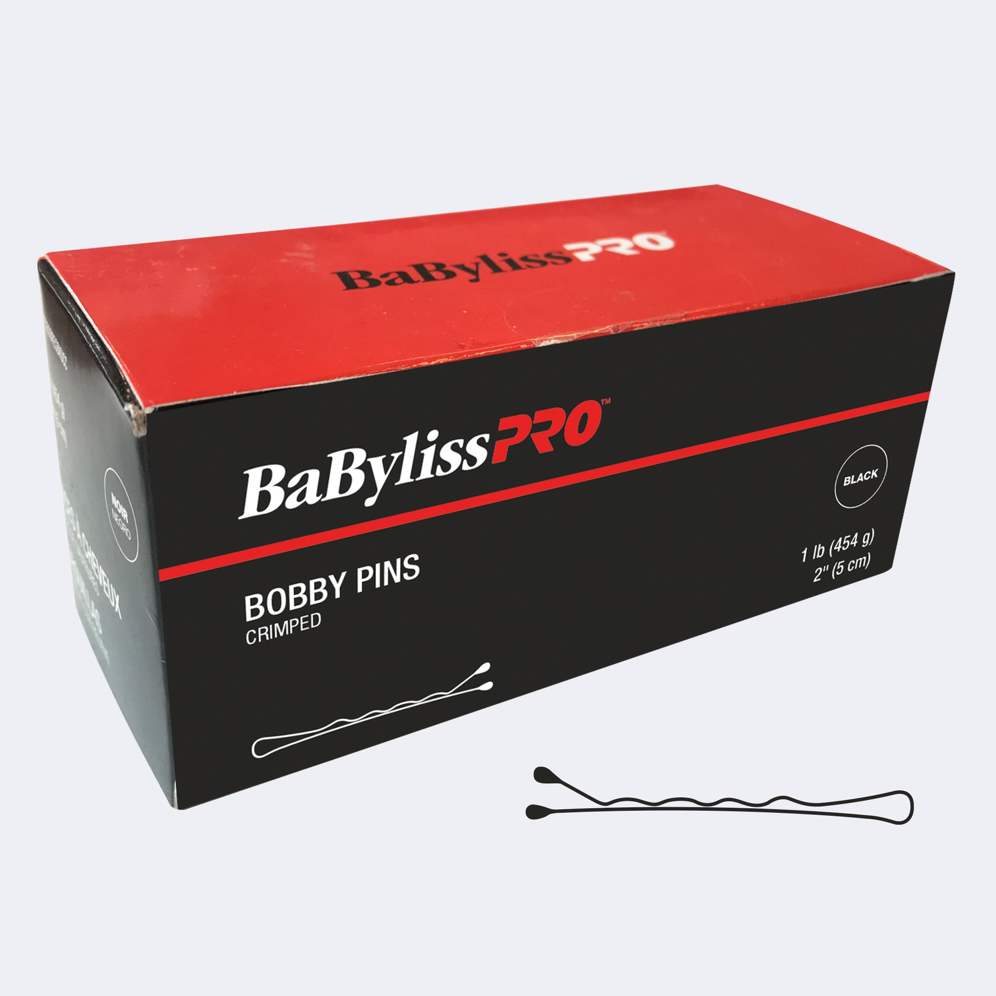 BaBylissPRO Crimped Bobby Pins – 1 lb Salon Box in Three Colours