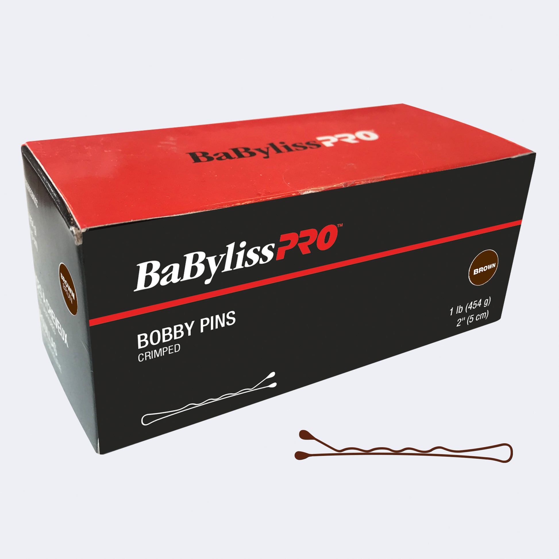 BaBylissPRO Crimped Bobby Pins – 1 lb Salon Box in Three Colours