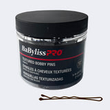 BaBylissPRO Textured Crimped Bobby Pins – Brown, Half-Pound Box