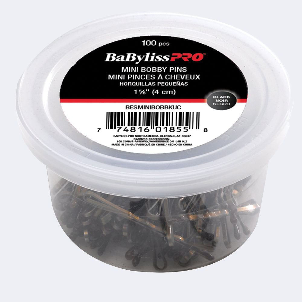 BaBylissPRO Mini Crimped Bobby Pins – 1-5/8 Inch for Fine Hair and Edge Work