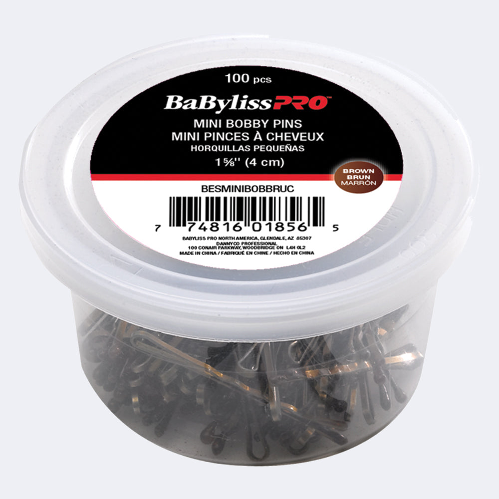 BaBylissPRO Mini Crimped Bobby Pins – 1-5/8 Inch for Fine Hair and Edge Work