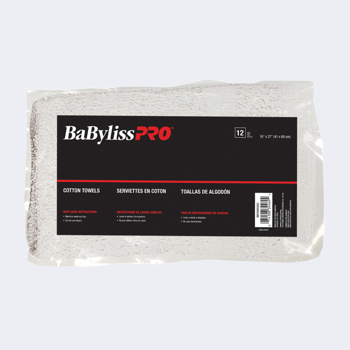 Babyliss Pro 100% COTTON TOWELS 16" x 27". 12/pack