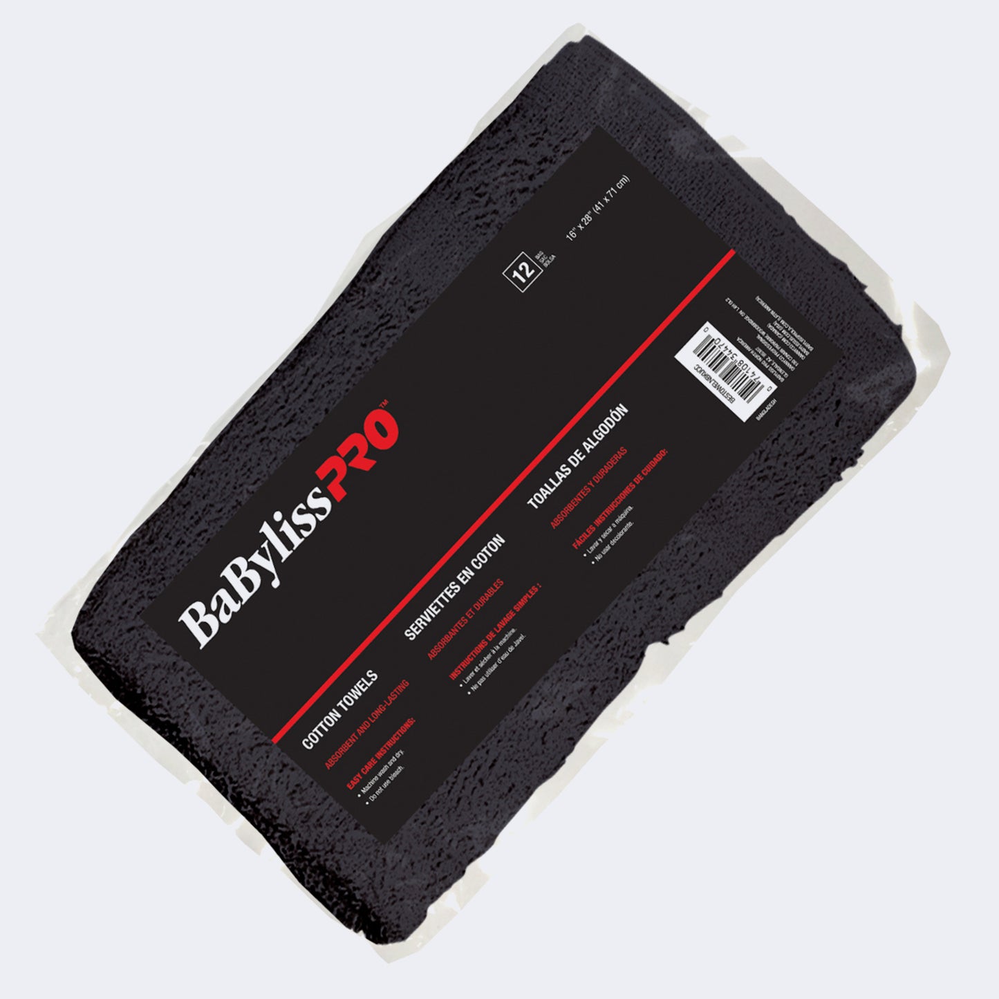 COTTON TOWELS (BLACK) 16" x 28" 12 PACK | ProCare Outlet | ProHair.ca