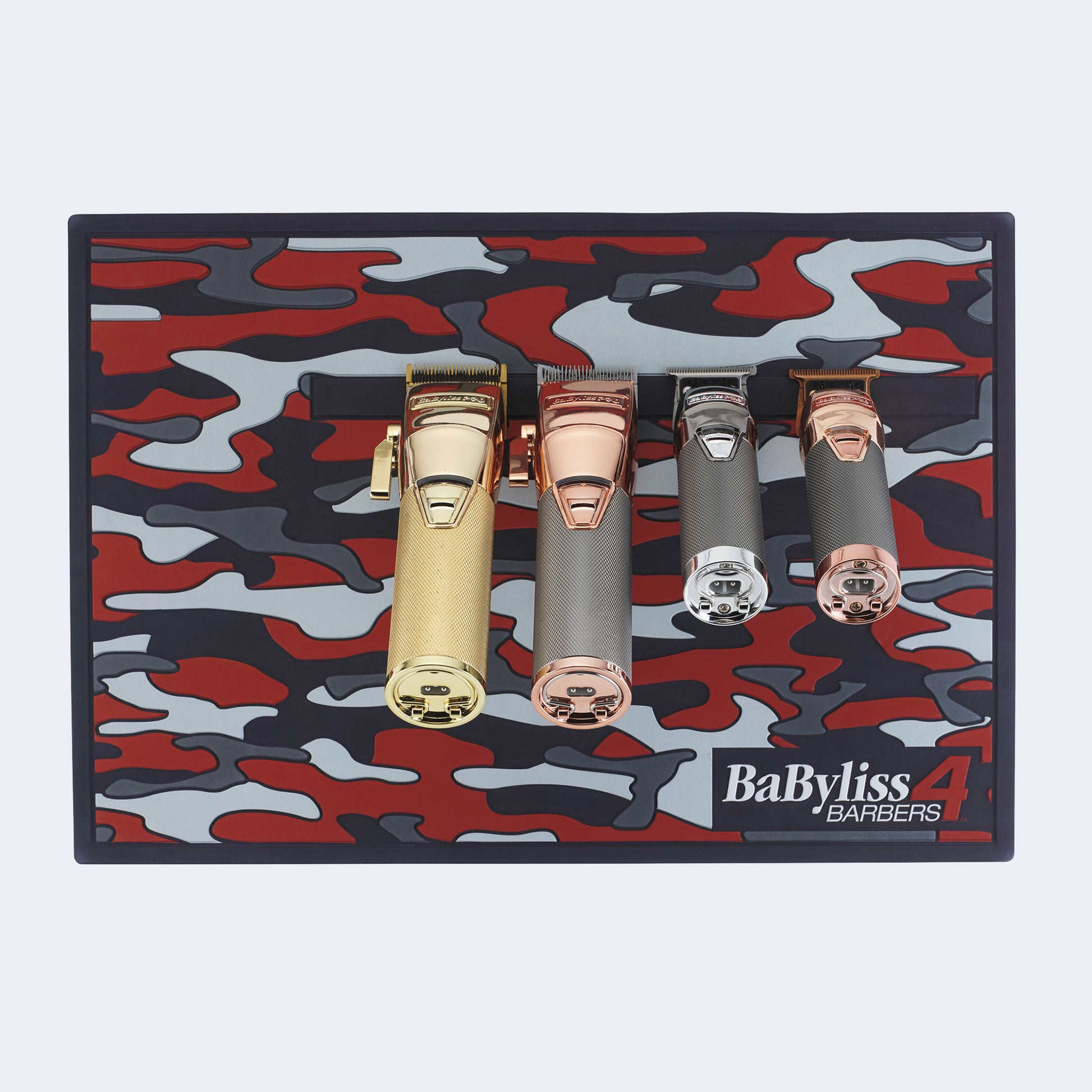 BaBylissPRO – Red Camo Magnetic Strip Barber Mat