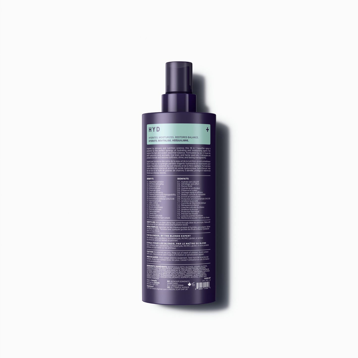 Oligo Professionnel – Blacklight – 18 – in – 1 Enhancing Mist – official product view