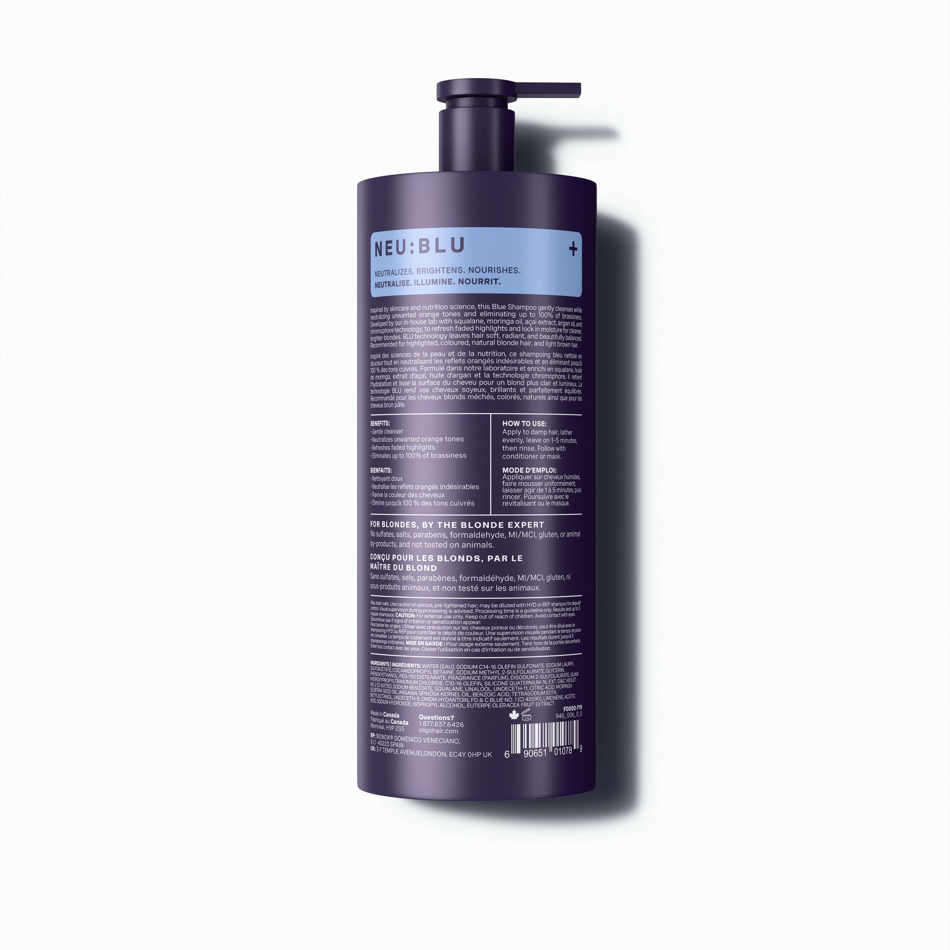 Oligo Professionnel – Blacklight – Blue Shampoo Neu:Blu – official product view