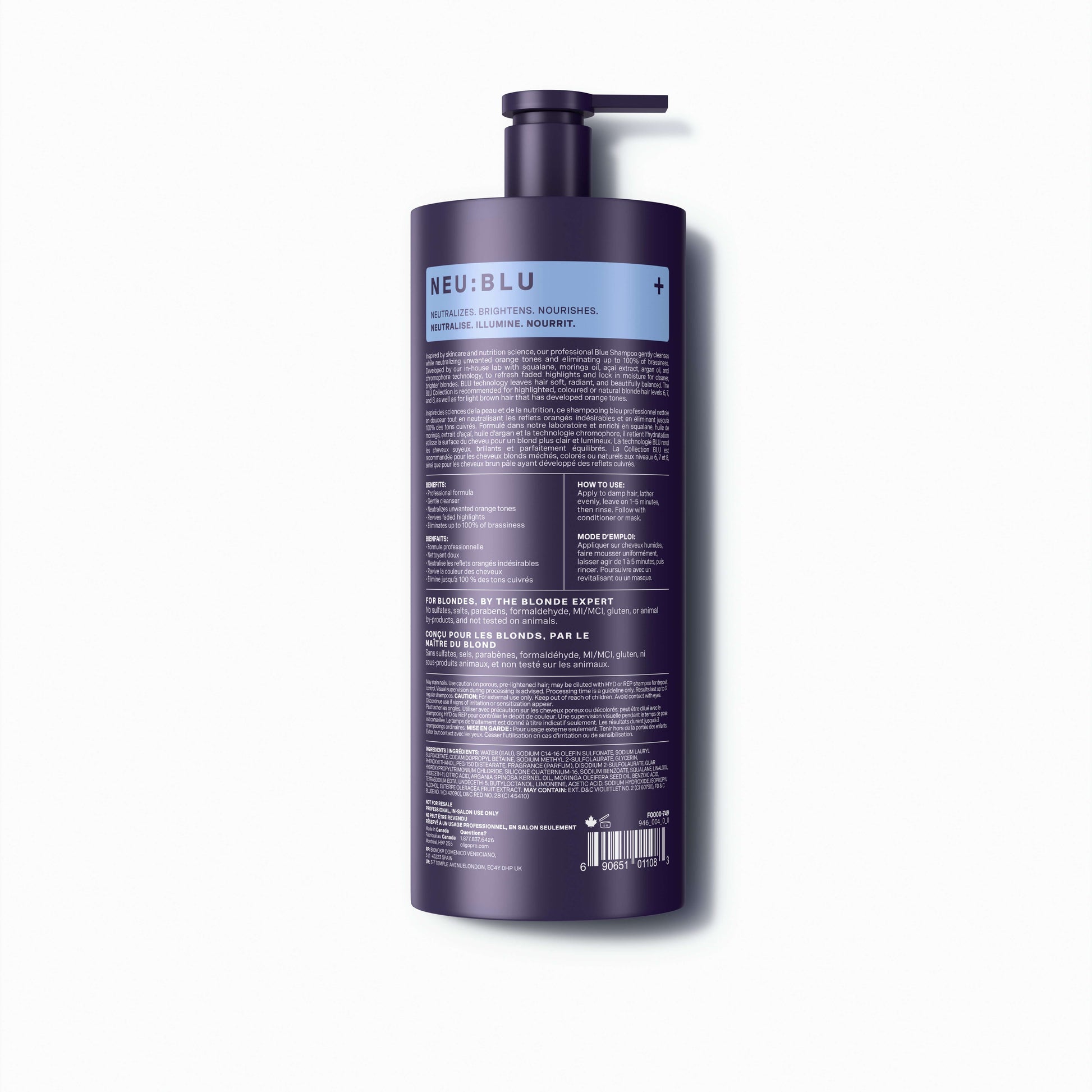 Oligo Professionnel – Blacklight Blue Shampoo Liter – Professionnel – official product view