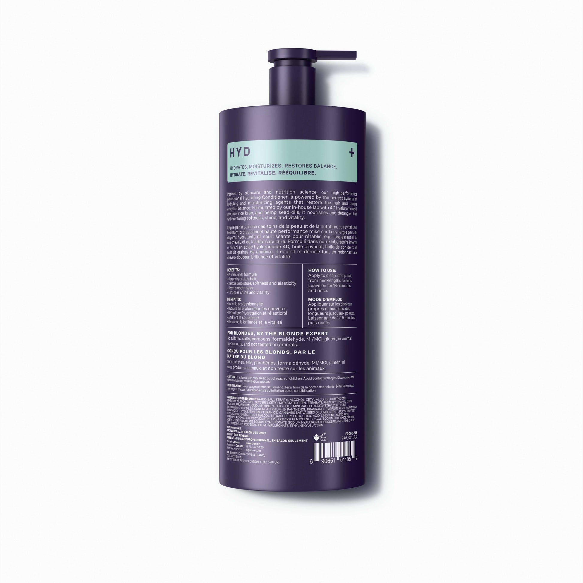 Oligo Professionnel – Blacklight Moisturizing Conditioner Liter – Professionnel – official product view