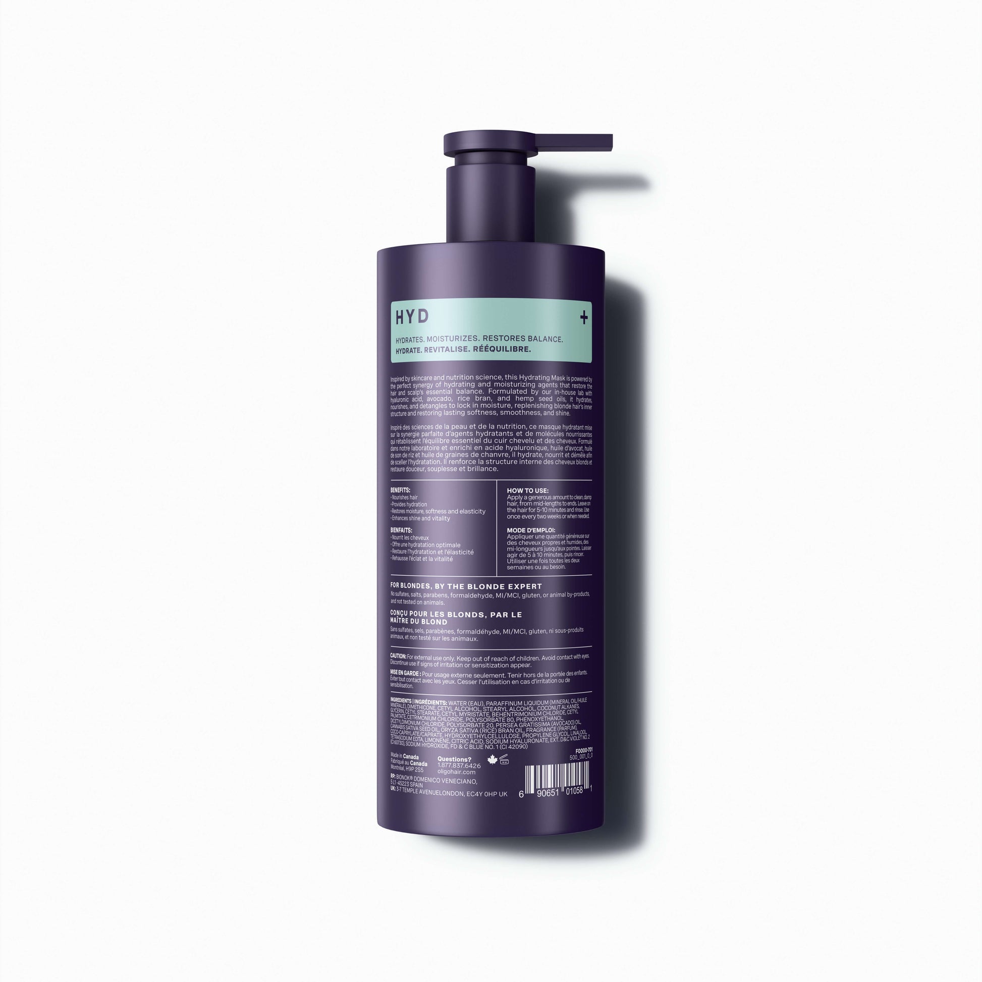 Oligo Professionnel – Blacklight – Hydrating Mask Hyd – official product view