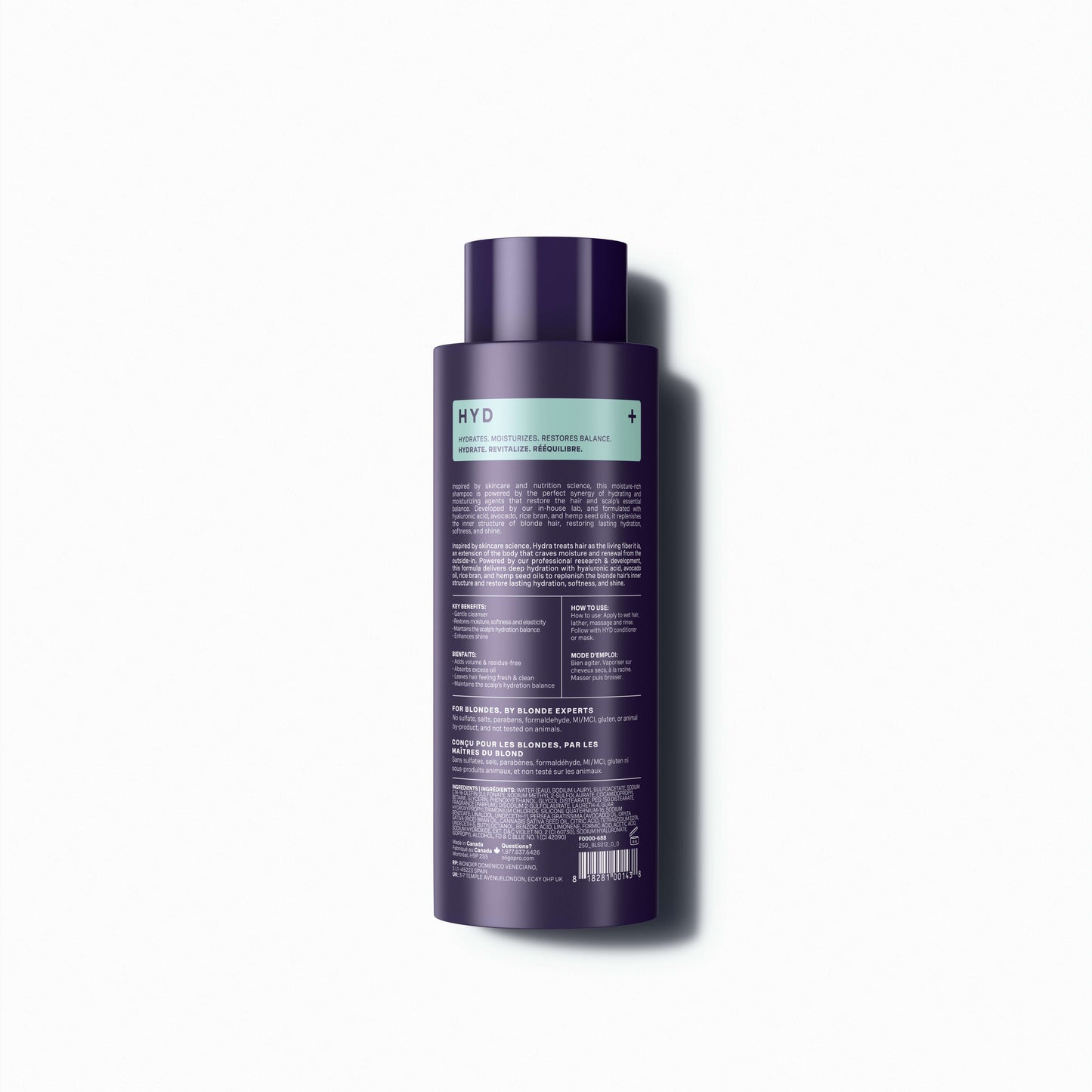 Oligo Professionnel – Blacklight – Hydrating Shampoo Hyd – official product view