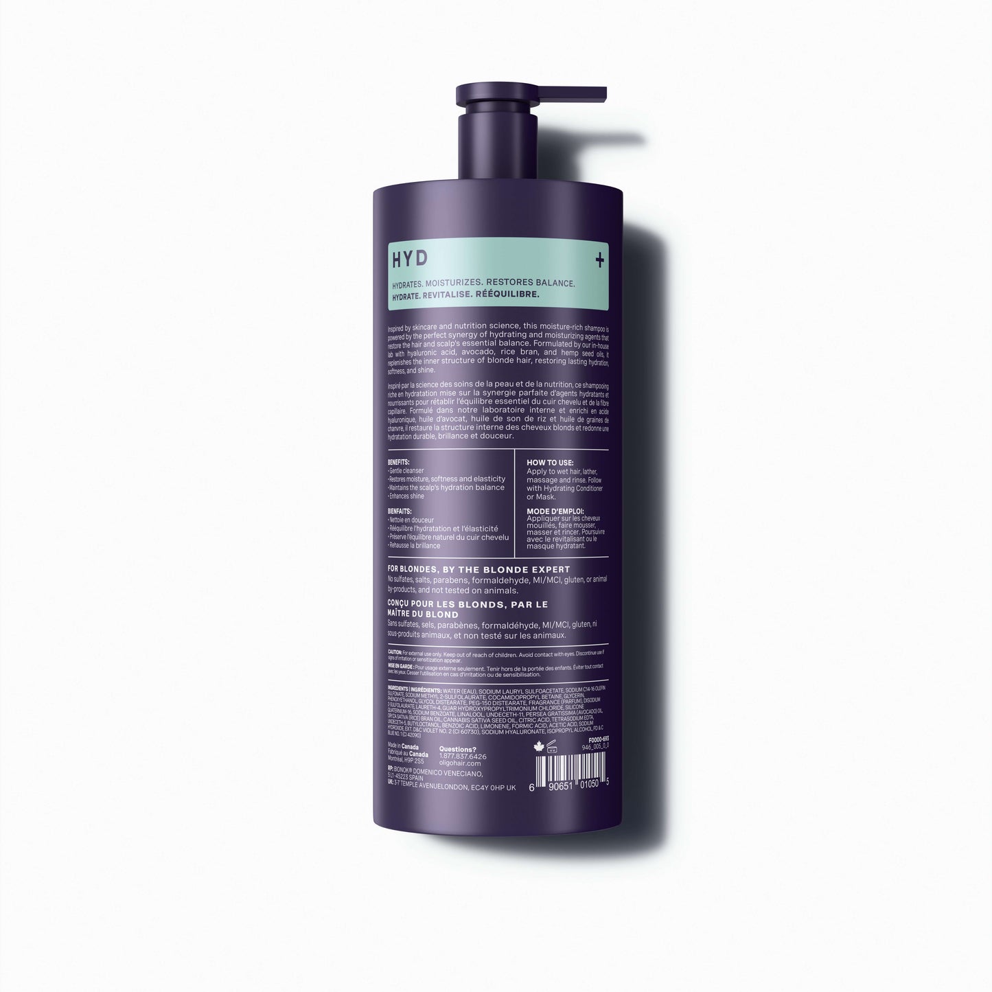 Oligo Professionnel – Blacklight – Hydrating Shampoo Hyd – official product view
