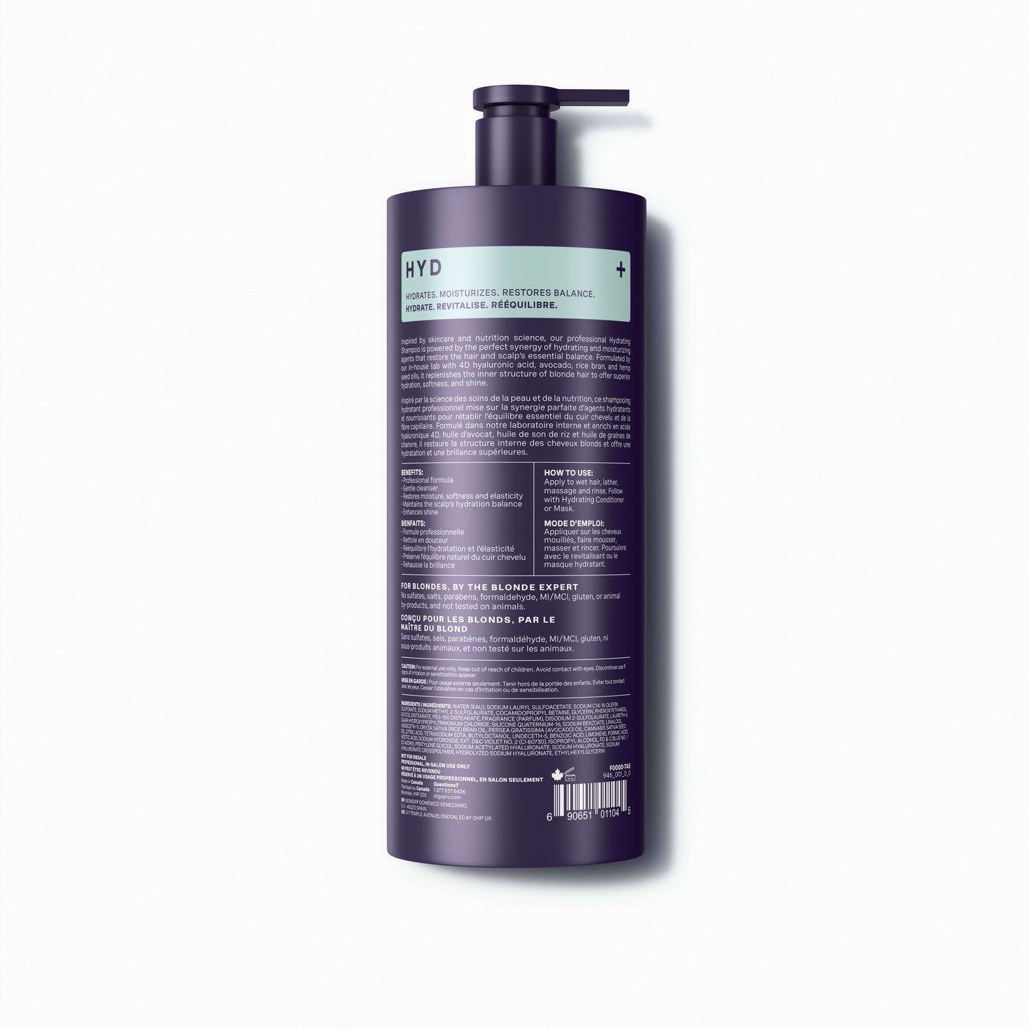 Oligo Professionnel – Blacklight Moisturizing Shampoo Liter – professionnel – official product view