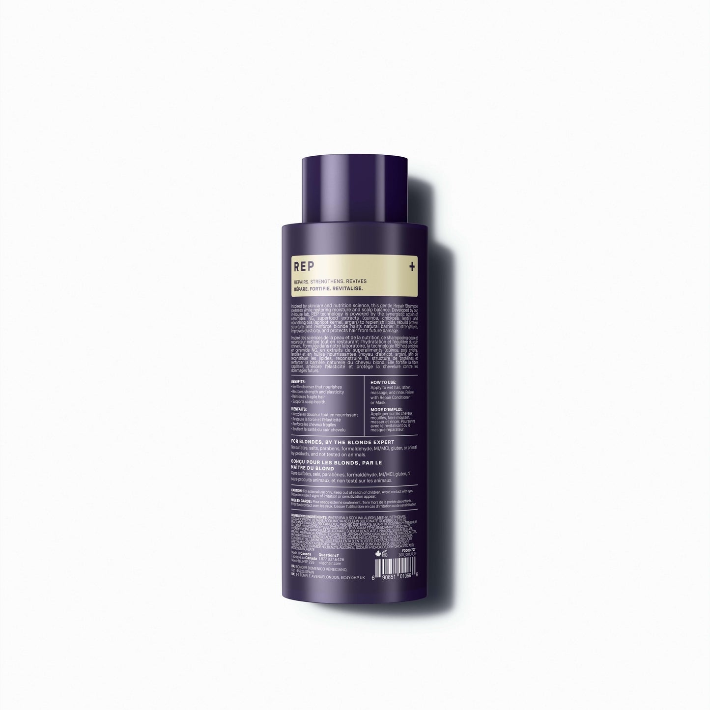 Oligo Professionnel – Blacklight – Repair Shampoo Rep – official product view