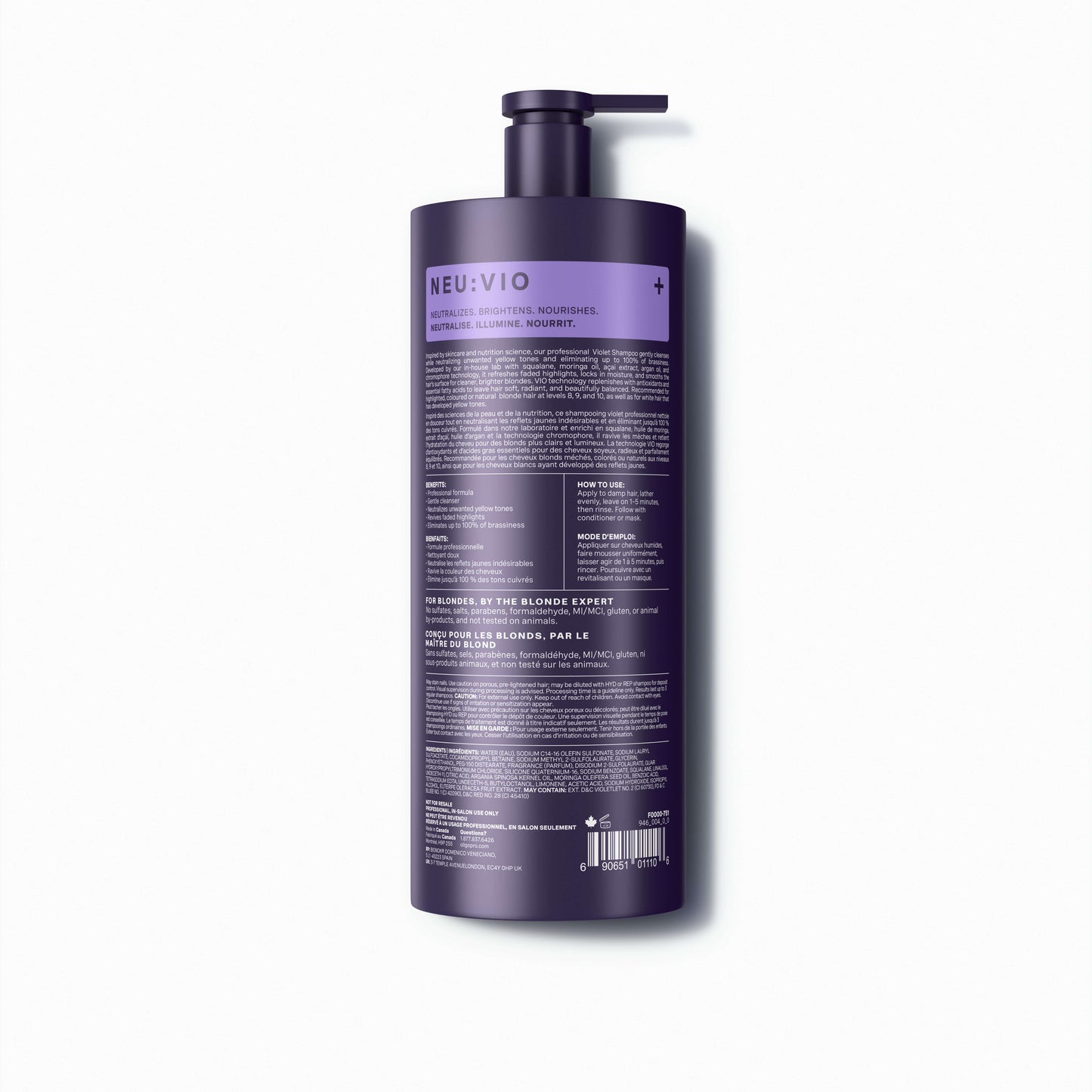 Oligo Professionnel – Blacklight Violet Shampoo Liter – Professionnel – official product view