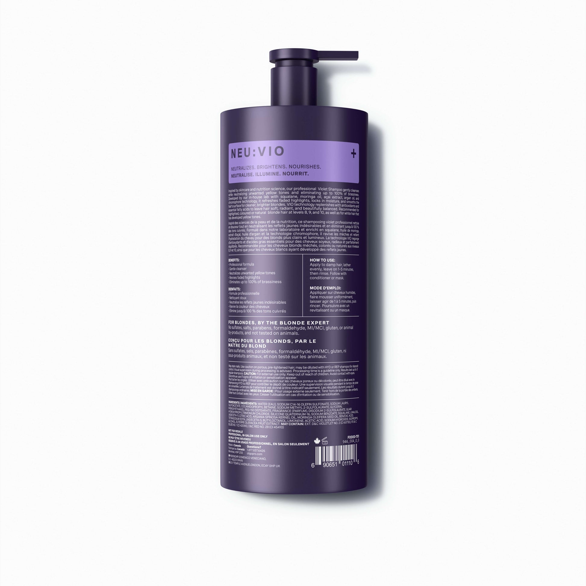Oligo Professionnel – Blacklight Violet Shampoo Liter – Professionnel – official product view