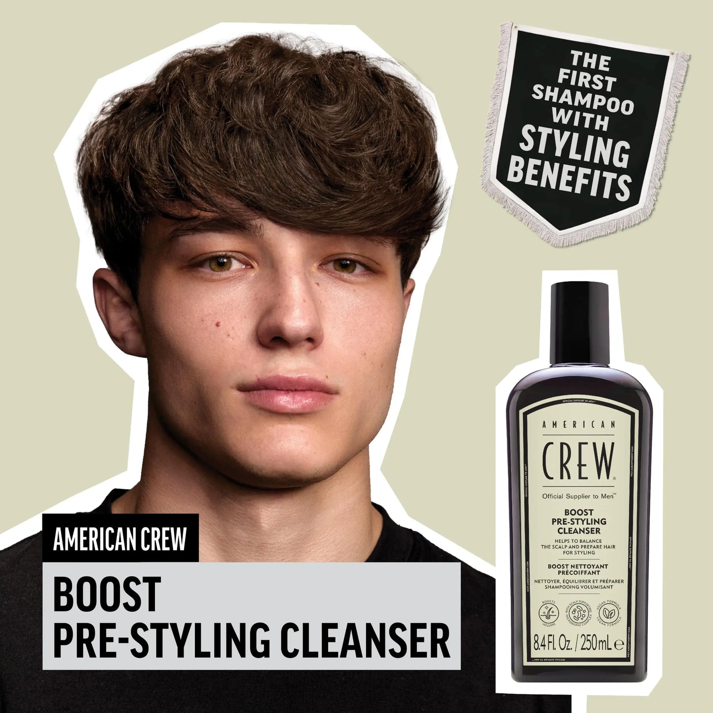 American Crew Boost Pre-Styling Shampoo lifestyle image
