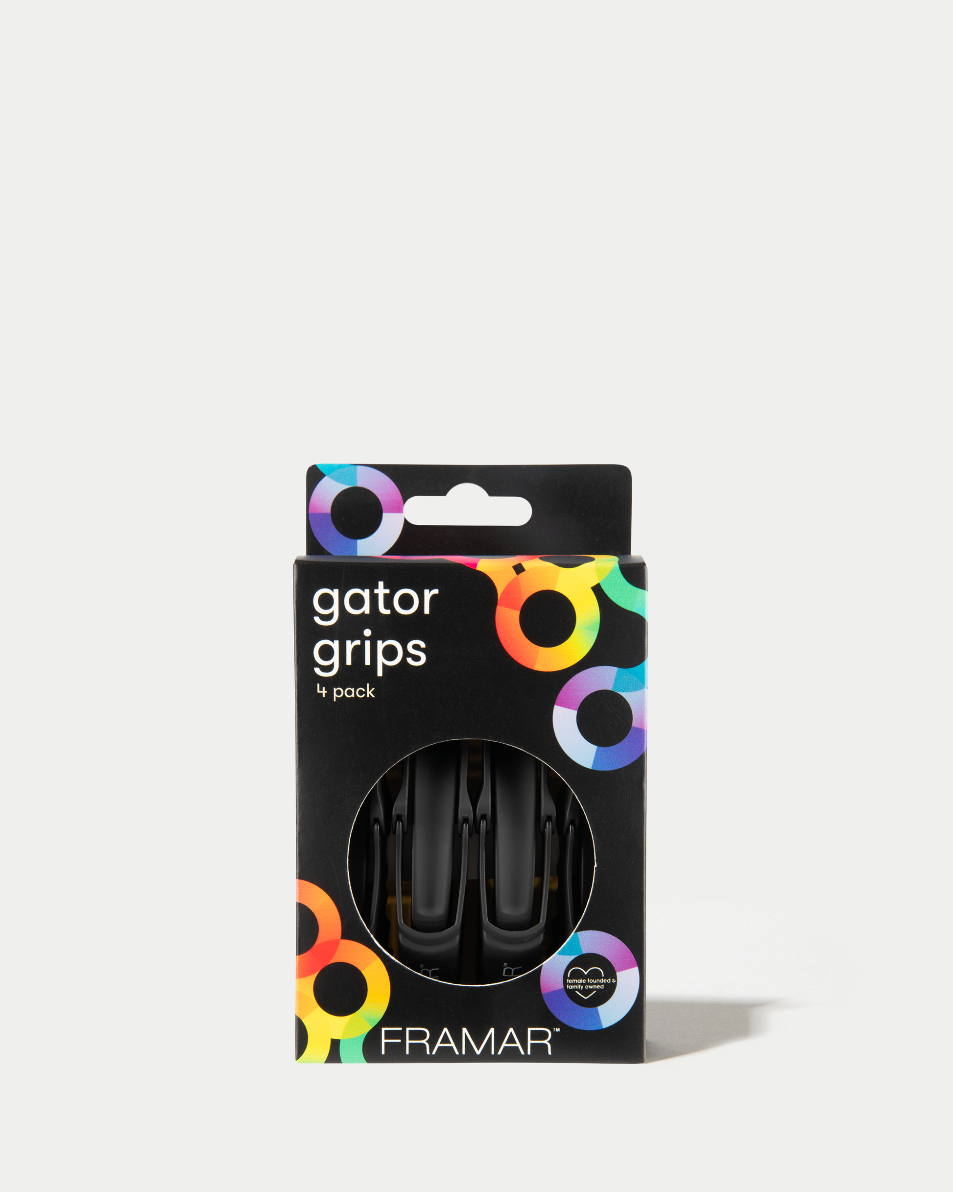 Framar Gator Grip Clips – Black, 4 Piece