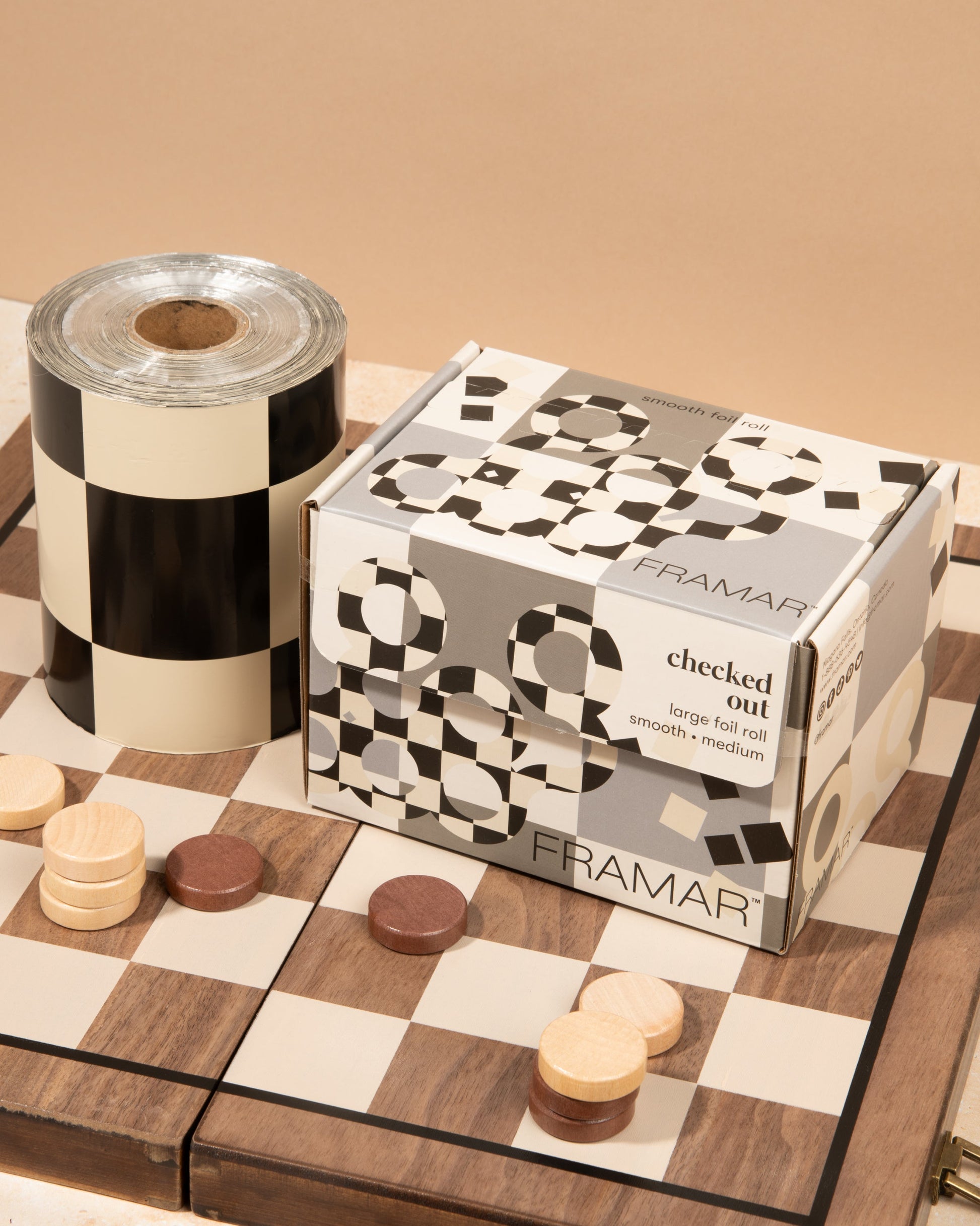 Framar Checked Out Smooth Foil Roll – 1,600 ft