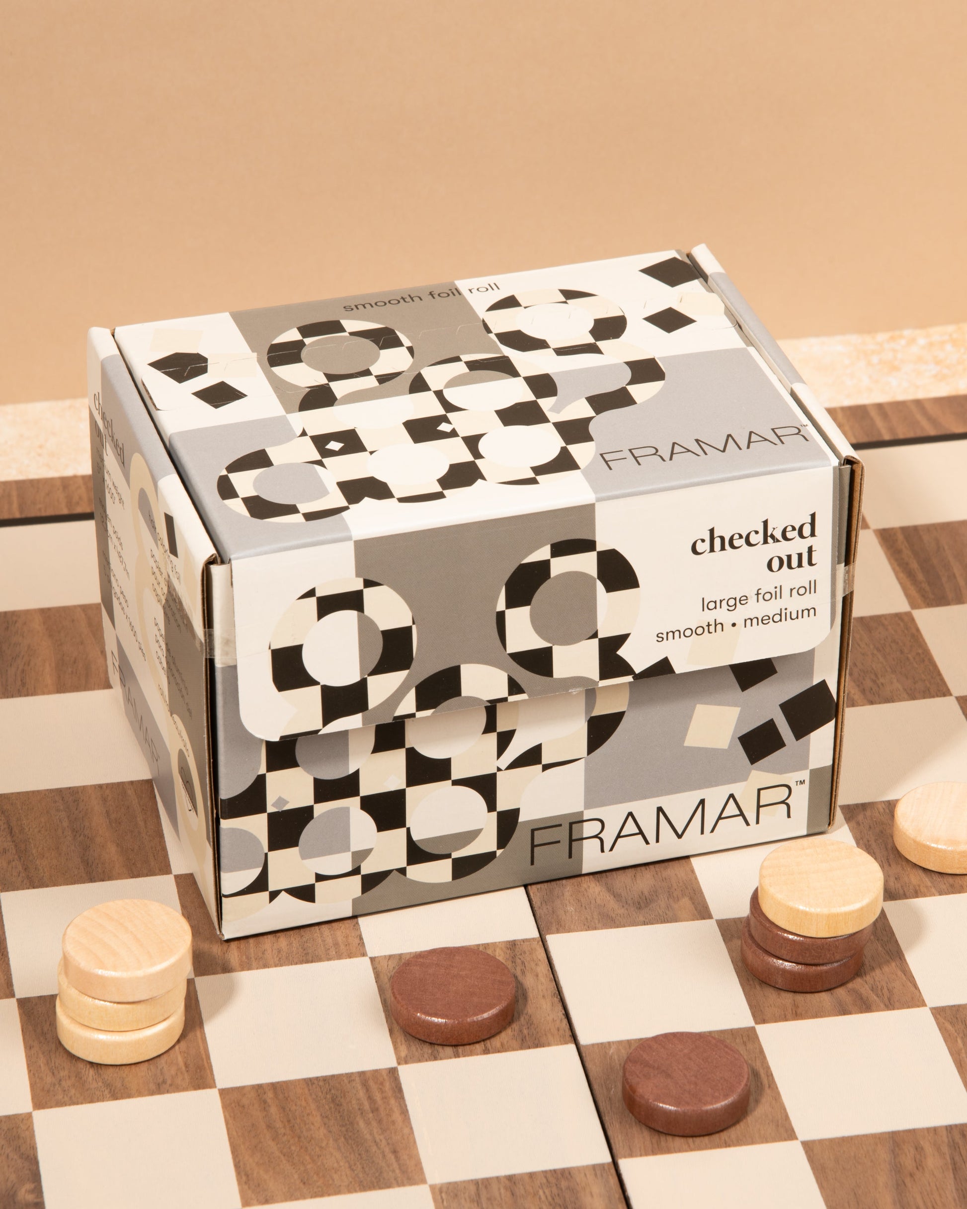 Framar Checked Out Smooth Foil Roll – 1,600 ft