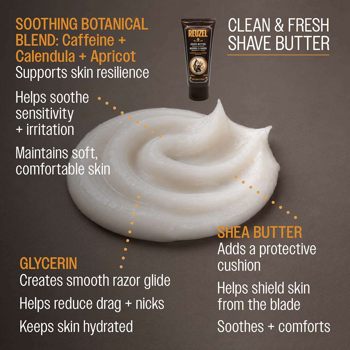 Reuzel Clean & Fresh Shave Butter 100ml - Slick, Close Shave