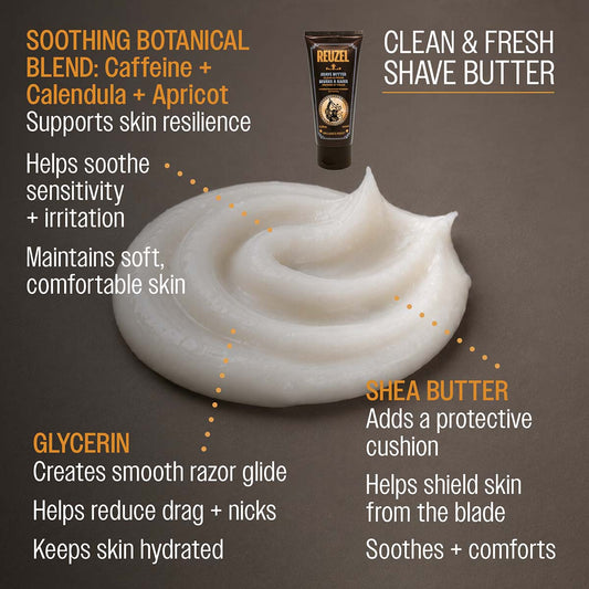 Reuzel Clean & Fresh Shave Butter 100ml - Slick, Close Shave