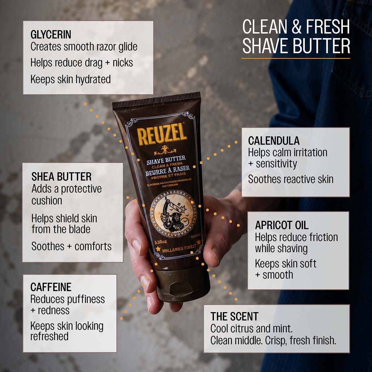 Reuzel Clean & Fresh Shave Butter 100ml - Slick, Close Shave