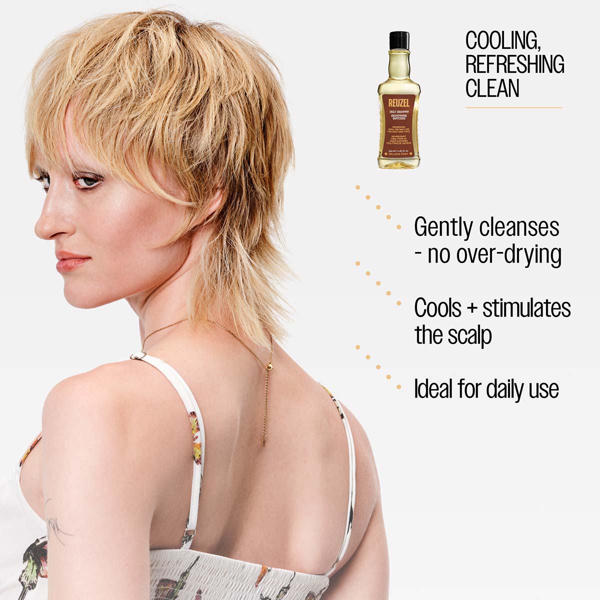 Reuzel Daily Shampoo - Cleanses, Moisturizes & Stimulates for All Hair Types