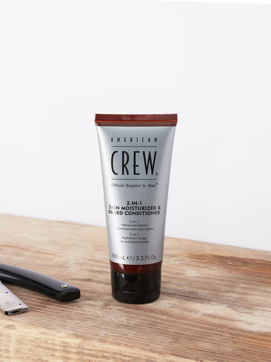 American Crew - Hydratant pour la peau et revitalisant à barbe 2 en 1 | 3,3 oz |