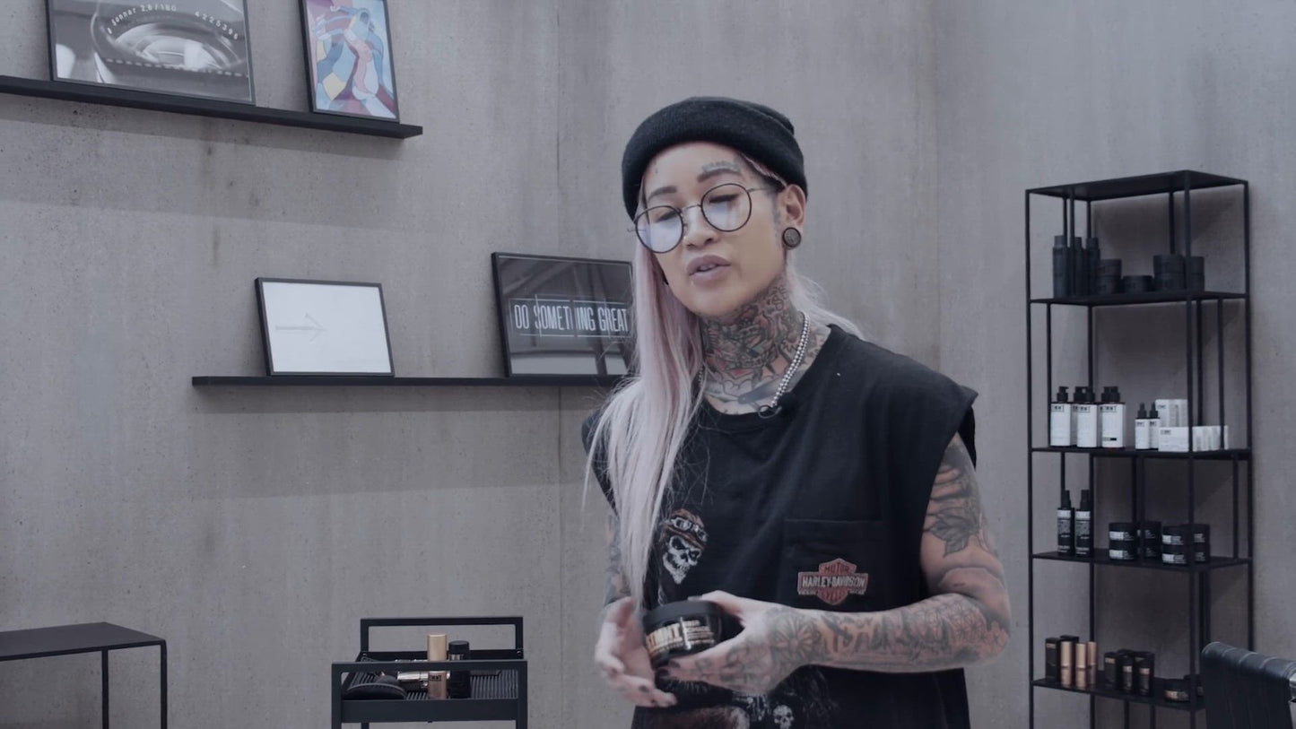 STMNT Fiber Pomade 100ml — in the barbershop, official brand imagery