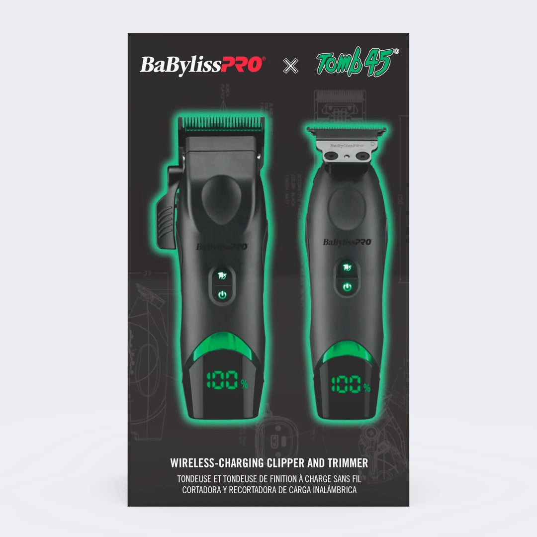 BaBylissPRO x Tomb45 Wireless-Charging Clipper & Trimmer Set – Limited Edition