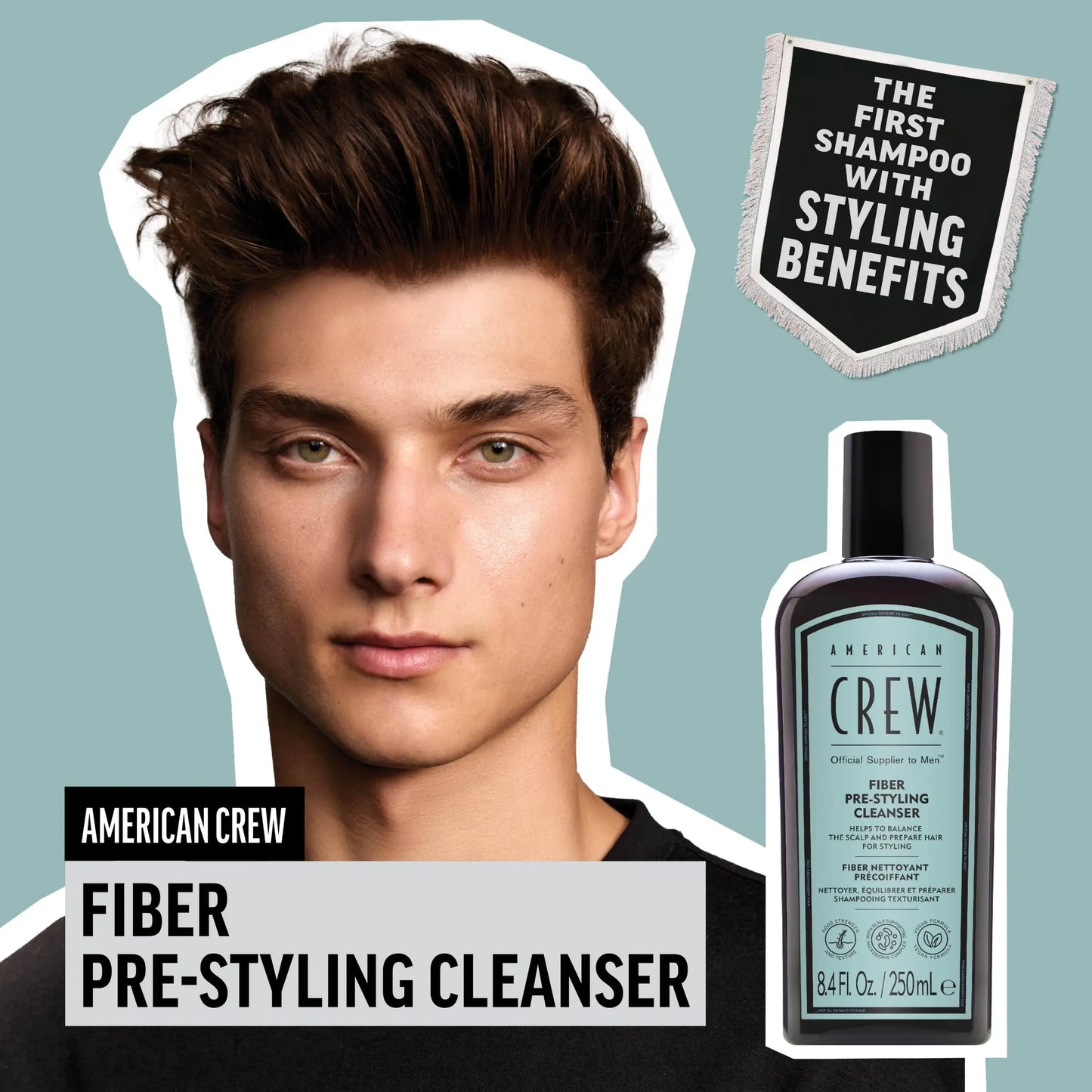 American Crew Fiber Pre-Styling Shampoo lifestyle image