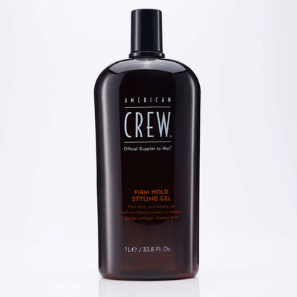 American Crew Firm Hold Styling Gel — 1 L bottle, front label reading 1L / 33.8 Fl. Oz., plain white background