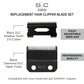 StyleCraft Black DLC Taper Clipper Blade and Shallow Tooth 2.0 Cutter – Professional