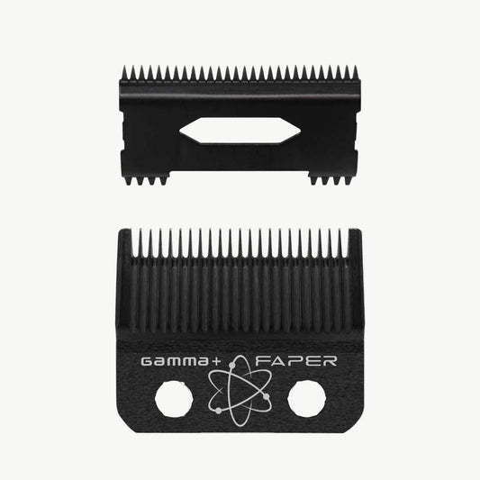 Gamma+ Faper Black DLC Clipper Blade & Slim Deep Tooth Cutter – Professional
