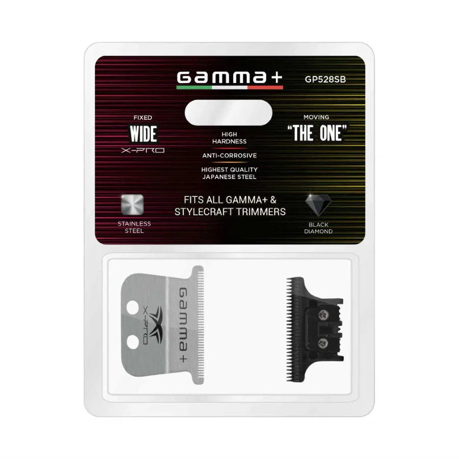 Gamma+ X-Pro Wide Stainless Steel & The One DLC Blade Set — image 2