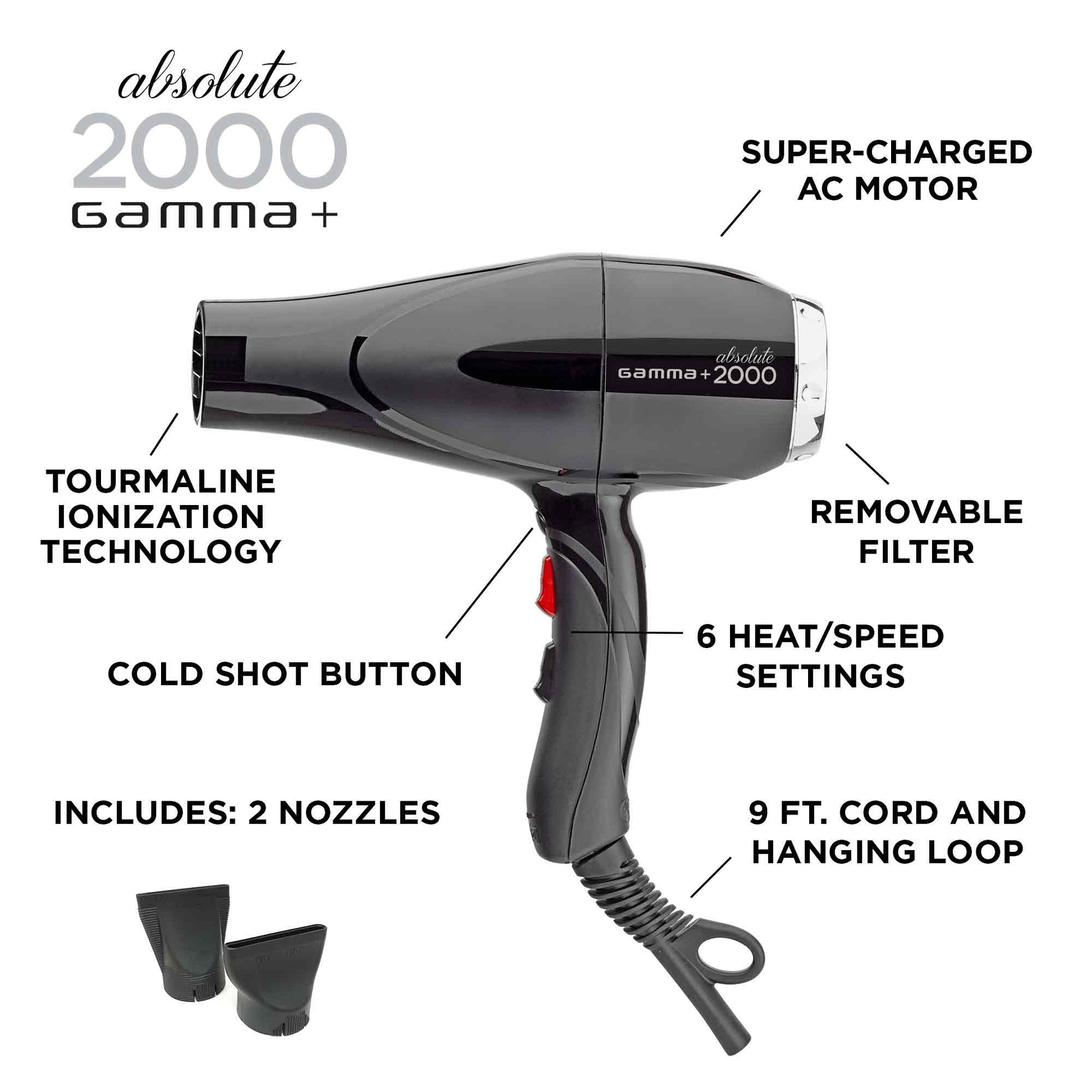Gamma+ Absolute 2000 Professional Hair Dryer – Professional